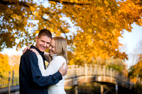 Brian & Melissa Lakeside Park Fond du Lac Fall Wisconsin Engagement Pictures