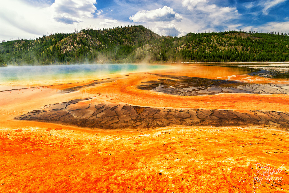 Grand Prismatic hot spring in Yellowstone National Park, as seen by Joel Nisleit.
